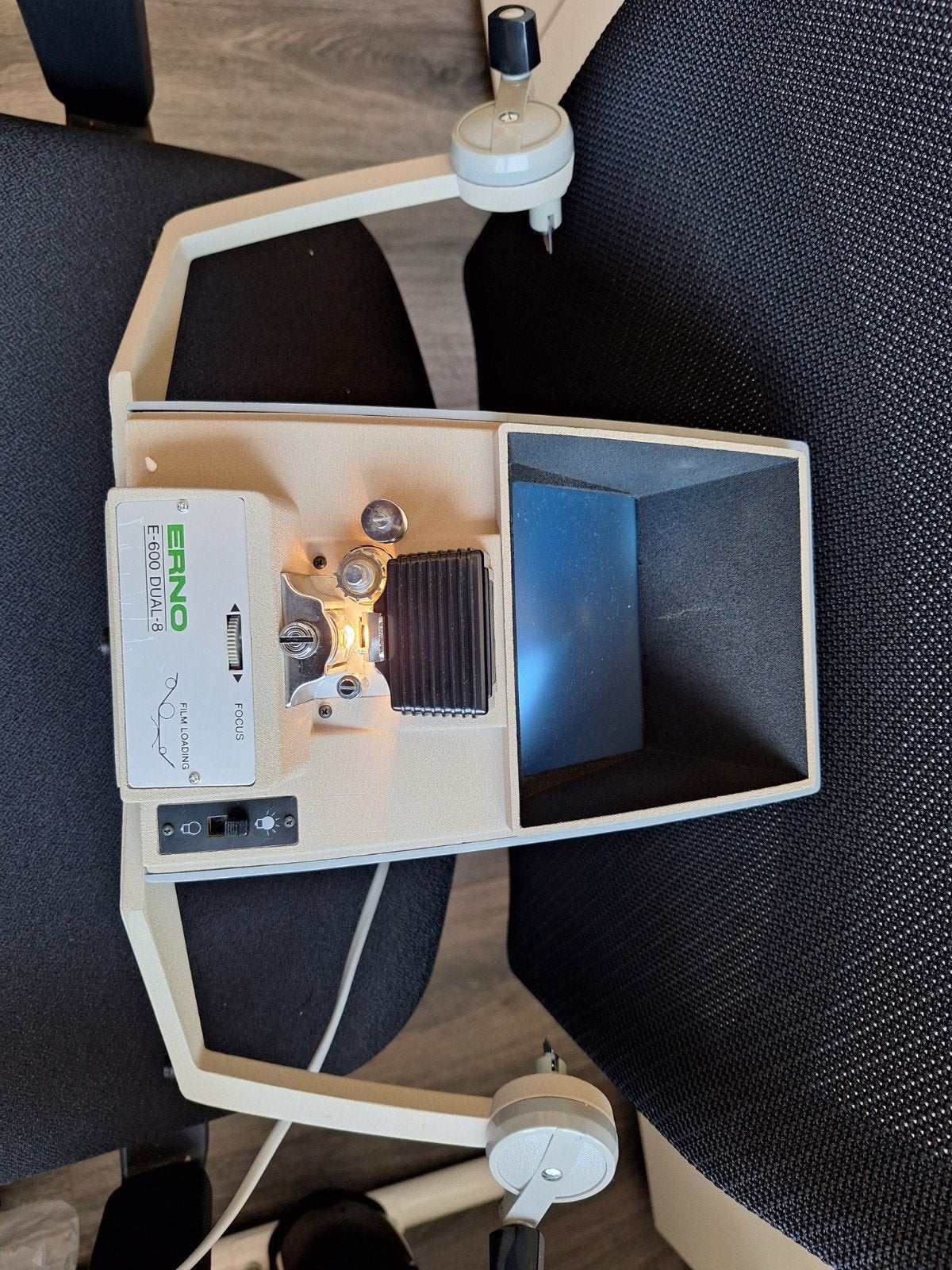 Erno E-600 D-8 Filmbetrachter Visionneuse Super-8 Normal-8, Ophalen, Gebruikt, Met scherm