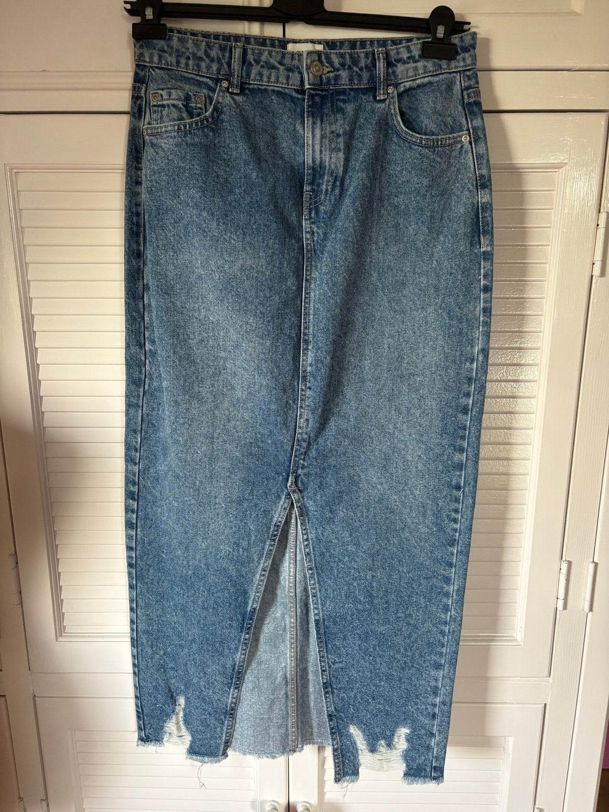 ONLY Lange Denim Rok met Split - Maat M, Maat 38/40 (M), Blauw, Ophalen of Verzenden, Zo goed als nieuw