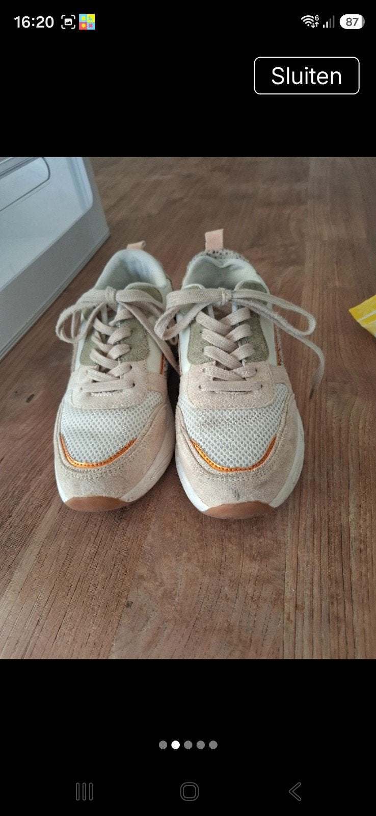 Stijlvolle Poelman sneakers - Maat 39, Beige, Ophalen of Verzenden, Sneakers of Gympen, Poelman Posh