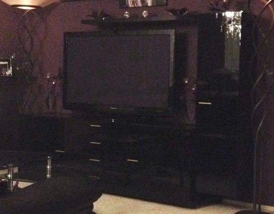 Modern zwart dressoir / tv meubel, Ophalen, Gebruikt, 150 tot 200 cm, Minder dan 100 cm
