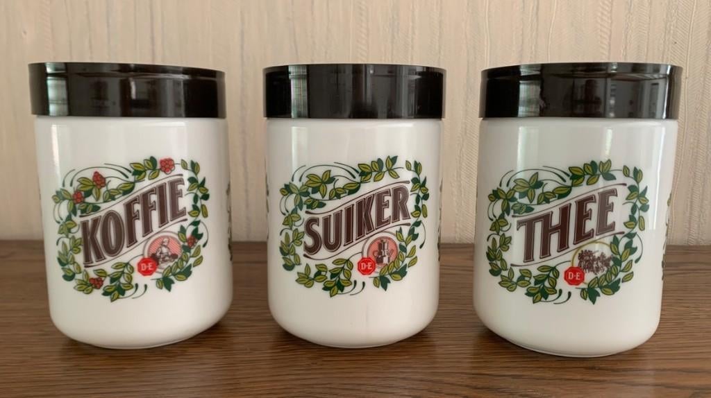 Douwe Egberts voorraadpotten, Huis en Inrichting, Ophalen, Zo goed als nieuw