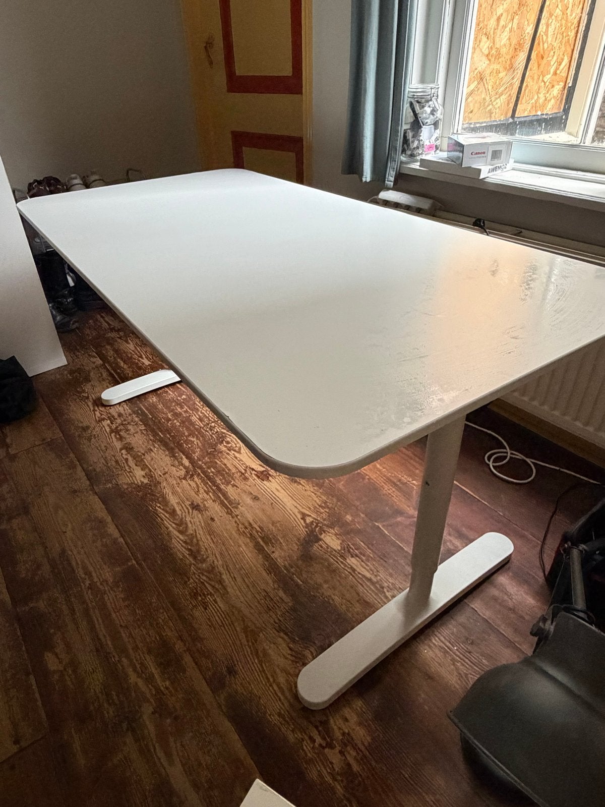 IKEA Bekant Bureau Wit 160x80cm, Huis en Inrichting, Ophalen, Gebruikt, IKEA, Wit
