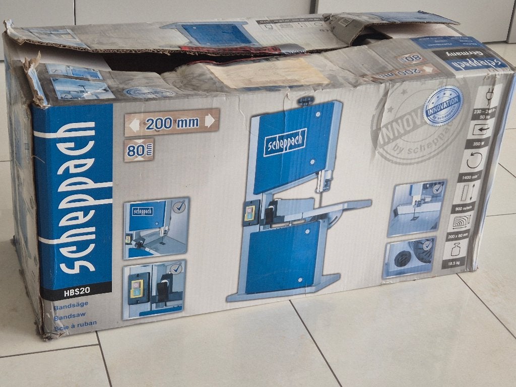 Lintzaagmachine Scheppach HSB20, Gebruikt, Ophalen of Verzenden, Lintzaag, Minder dan 600 watt