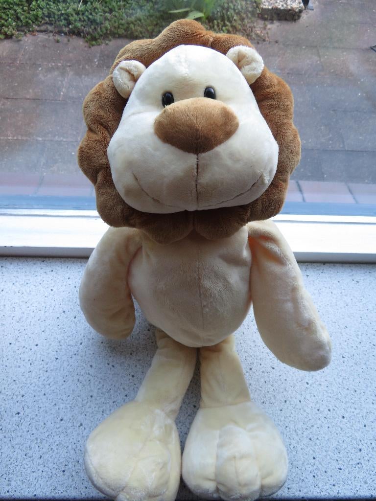 XL Leeuw merk Eddy Toys meet ca 60 cm totaal zacht velours, Wasbaar, Ophalen of Verzenden, Zo goed als nieuw, Middelgroot (20 tot 80 cm)