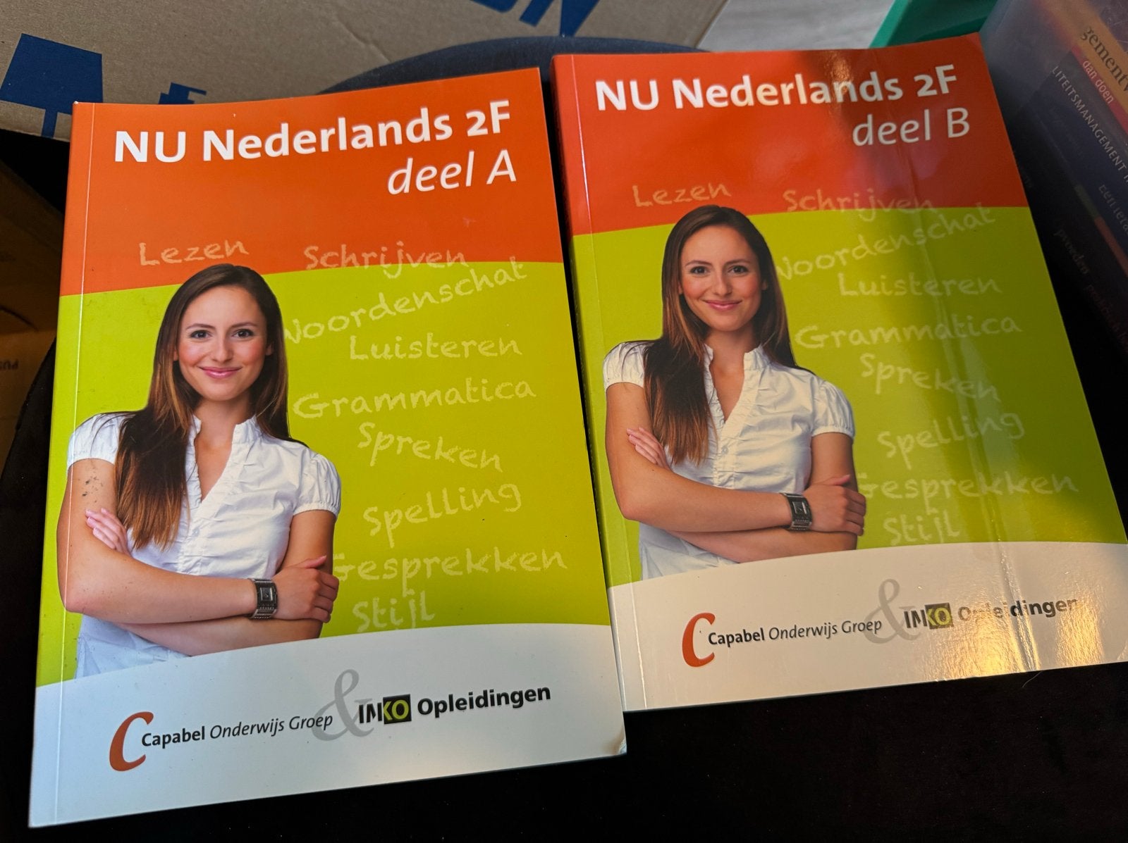 NU Nederlands 2F - Deel A + Deel B (MBO Leerwerkboeken), Ophalen of Verzenden, Zo goed als nieuw, MBO