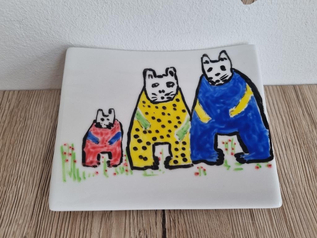 Prachtig Vintage Serveer schaaltje Kat Poes maxwell williams, Verzenden, Gebruikt, Porselein, Bord of Schaal