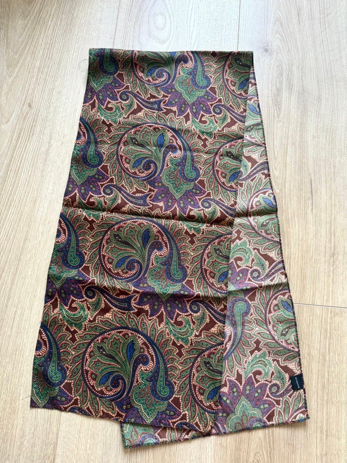 Vintage Sjaal met Paisley Patroon  (Zijdelook), Ophalen of Verzenden, Zo goed als nieuw, Sjaal