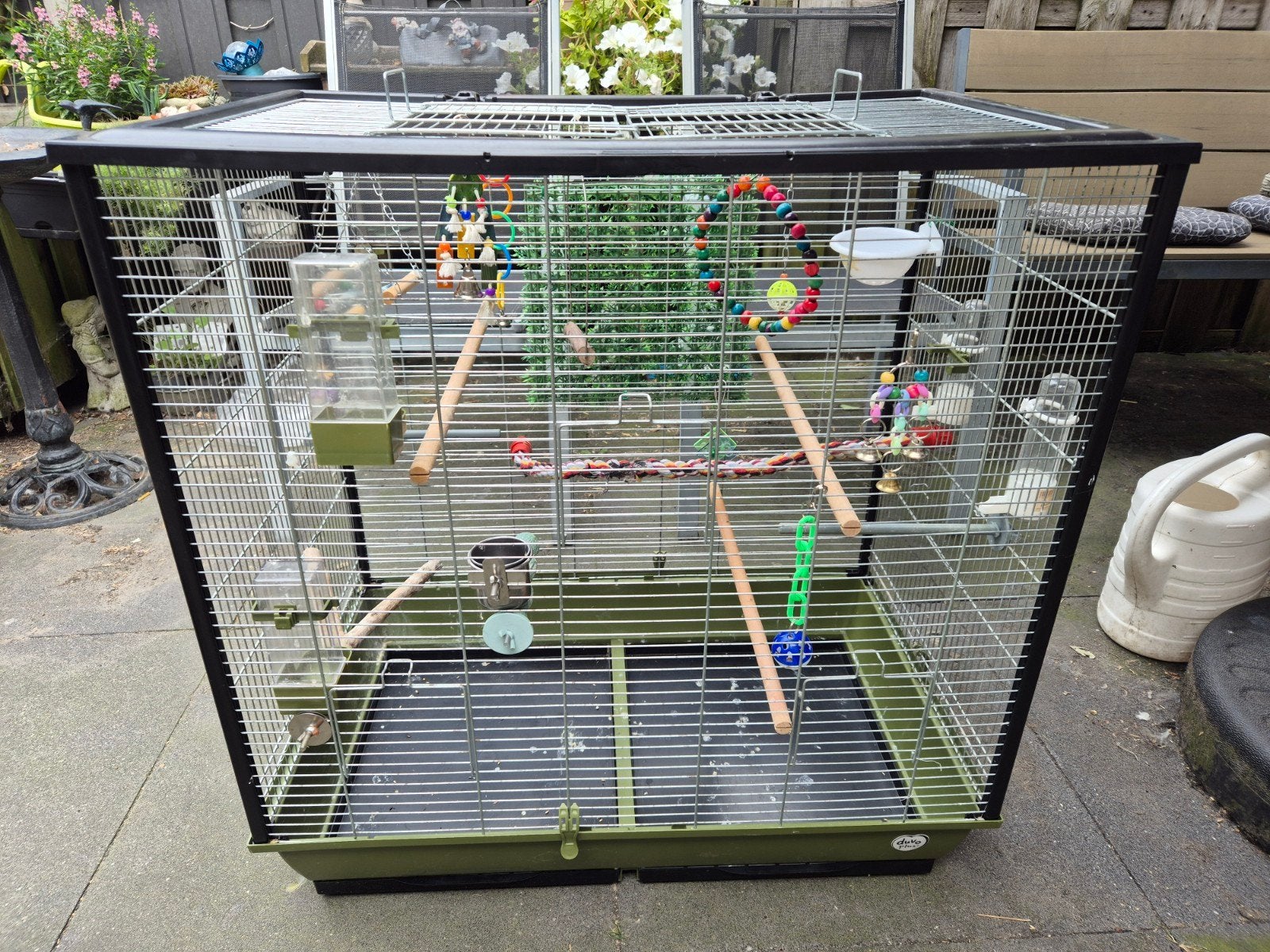 Grote vogelkooi, Ophalen, Gebruikt, Metaal, Vogelkooi
