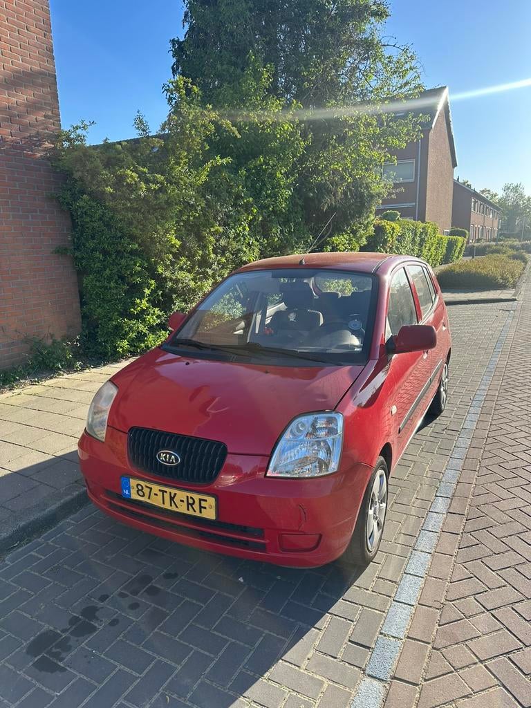 Kia Picanto 1.0 2006 Rood, Auto's, Voorwielaandrijving, Stof, 836 kg, Zwart
