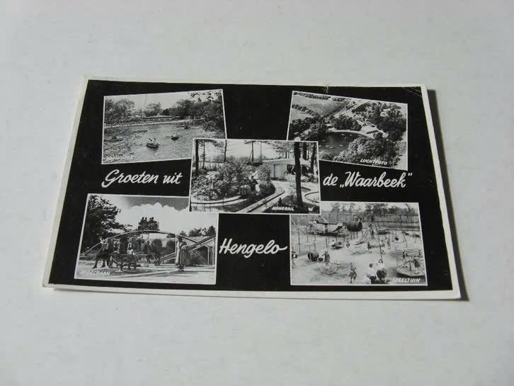 Groeten uit de ;Waarbeek; Hengelo 5 luik, Ophalen of Verzenden, 1940 tot 1960, Gelopen, Overijssel