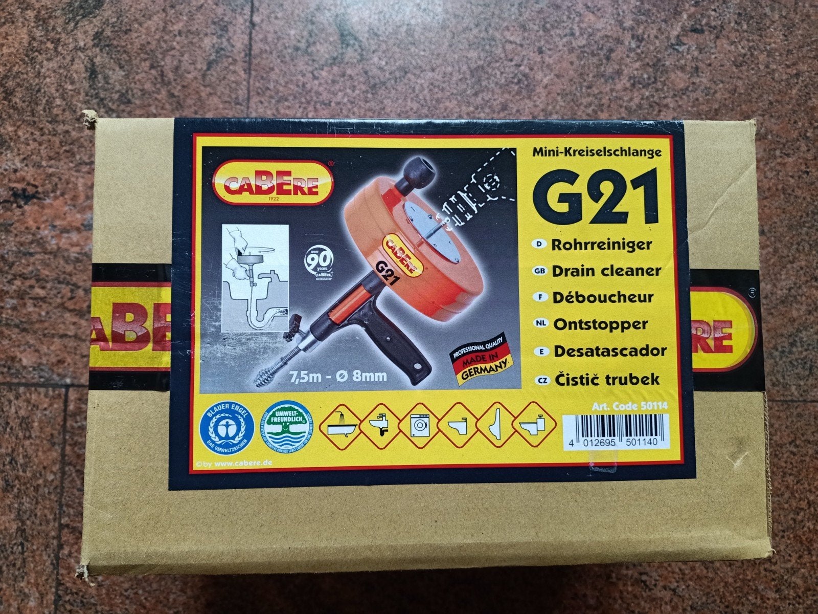 CABERE G21 Ontstopper, Doe-het-zelf en Verbouw, Gereedschap | Handgereedschap, Ophalen of Verzenden, Zo goed als nieuw, Overige typen