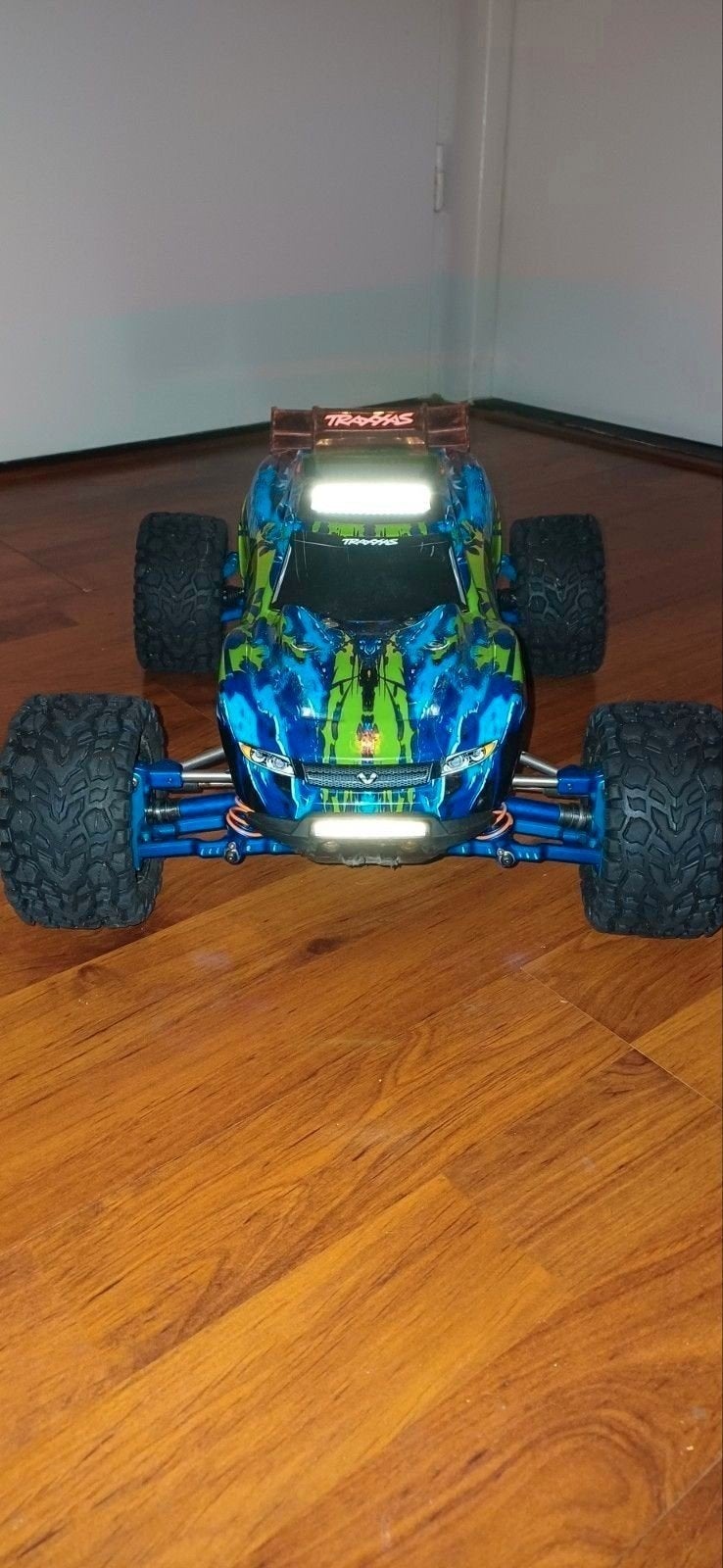 Traxxas Rustler 4x4 VXL RC  met veel upgrade, Gebruikt, Auto offroad, Schaal 1:10, RTR (Ready to Run)