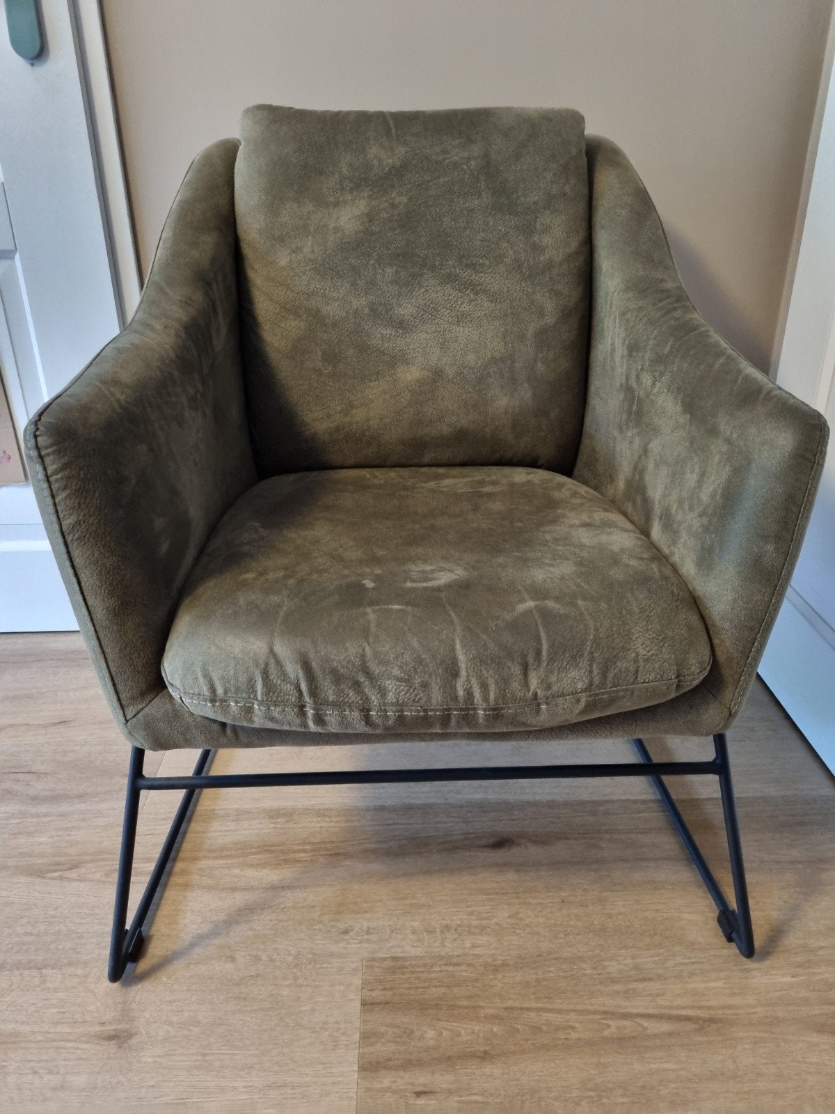 Stoel / fauteuil mosgroen, Ophalen, 50 tot 75 cm