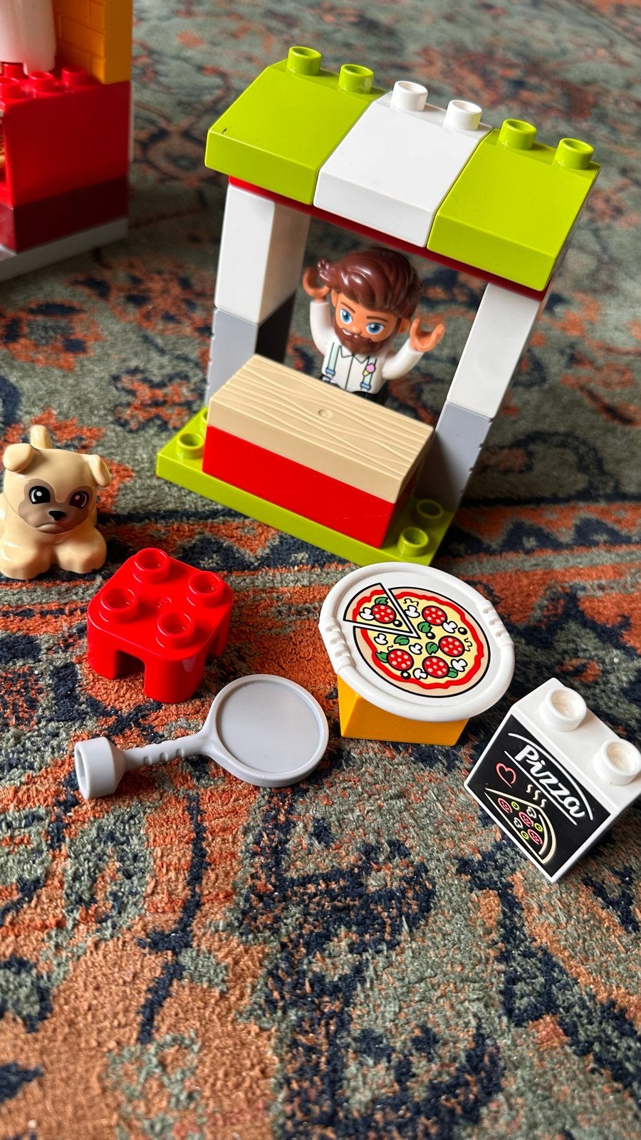 Lego Duplo Pizzeria met figuur en accessoires, Ophalen, Gebruikt, Duplo, Inclusief accessoires