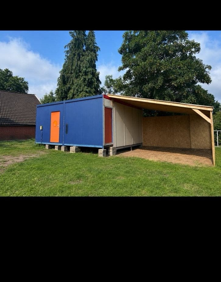 bouwkeet met sanitair, Ophalen