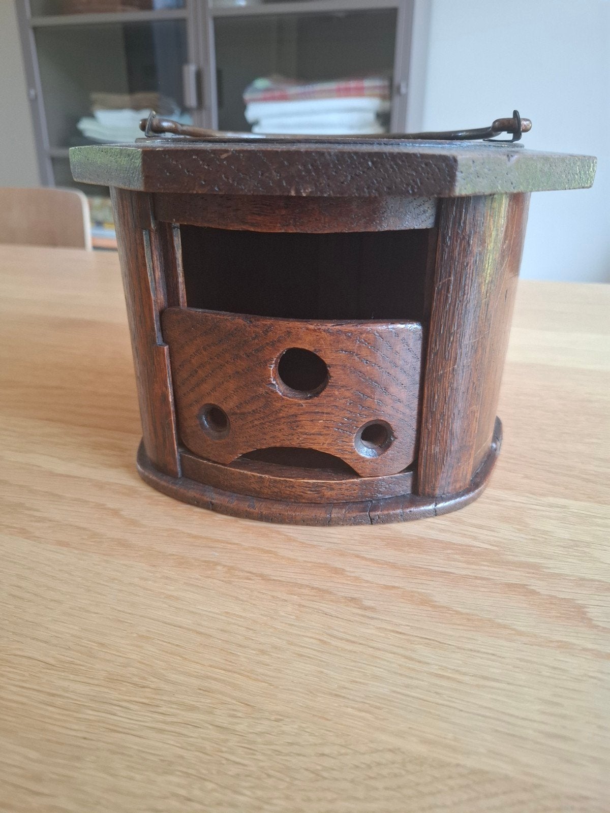 Antiek houten stoofje - Voetstoof, Ophalen of Verzenden