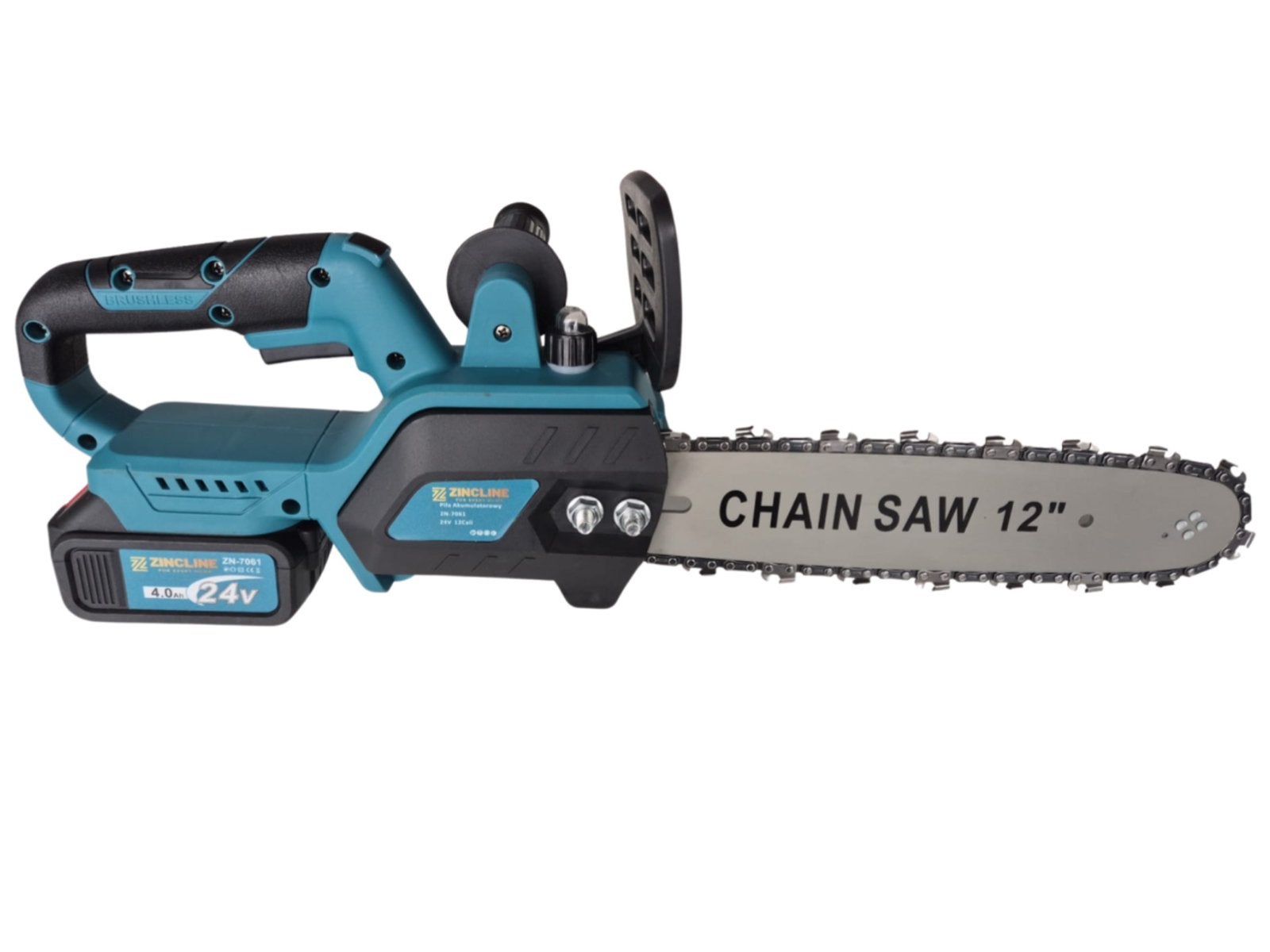 24 v kettingzaag met 2 accu,s 4.0 ah zaaglengte 30 cm
