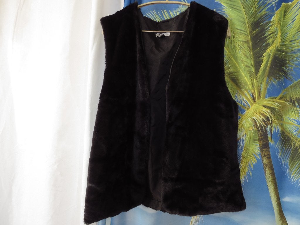zwart  faux bont gilet mt L / xl true spirit, Kleding | Dames, Bodywarmers, Maat 38/40 (M), Zwart, Ophalen of Verzenden, True Spirit