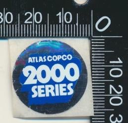 Sticker: Atlas Copco - 2000 Series (2), Ophalen of Verzenden, Zo goed als nieuw, Bedrijf of Vereniging