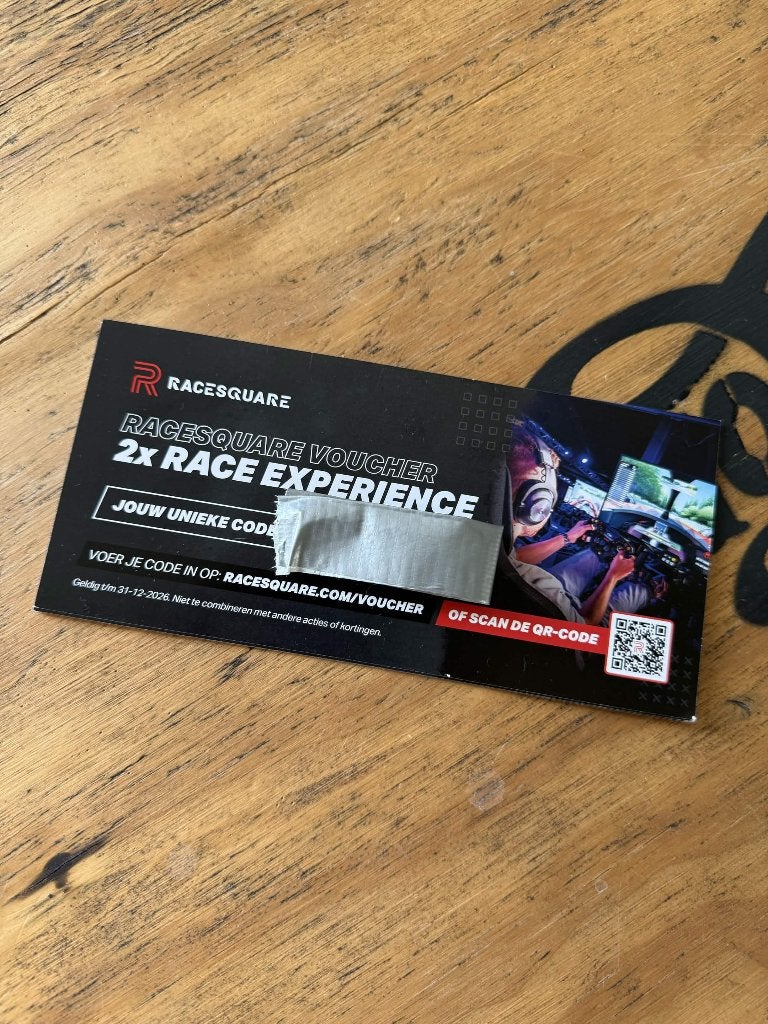 Racesquare Voucher - 2x Race Experience, Tickets en Kaartjes, Twee personen, Cadeaubon, Overige typen