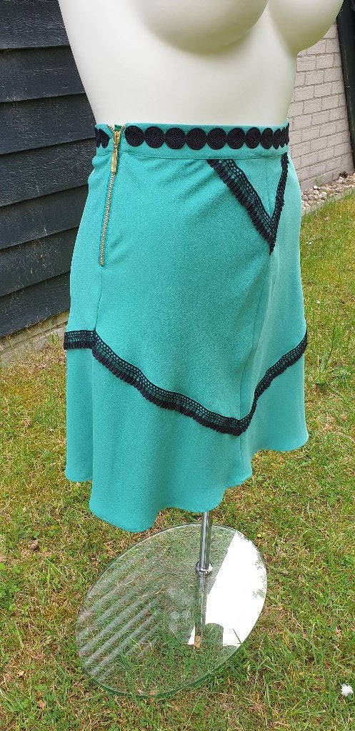 Steps mooie groen zwart rok al lijn 38 M, Kleding | Dames, Rokken, Maat 38/40 (M), Overige kleuren, Verzenden, Zo goed als nieuw