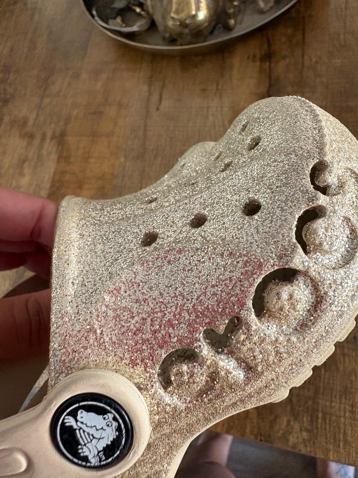 Glitter Crocs maat 22, Ophalen, Gebruikt, Crocs, Meisje