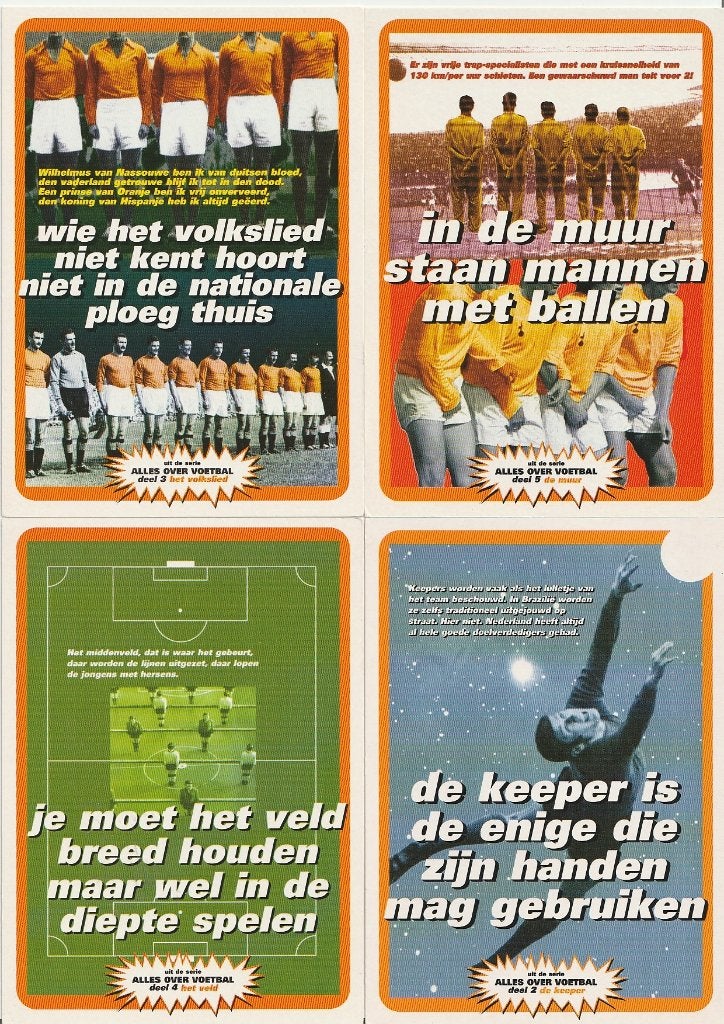 Alles over voetbal 1-5 scheids volkslied keeper veld muur, Verzamelen, Ophalen of Verzenden, Voor 1920, Ongelopen, Sport en Spel