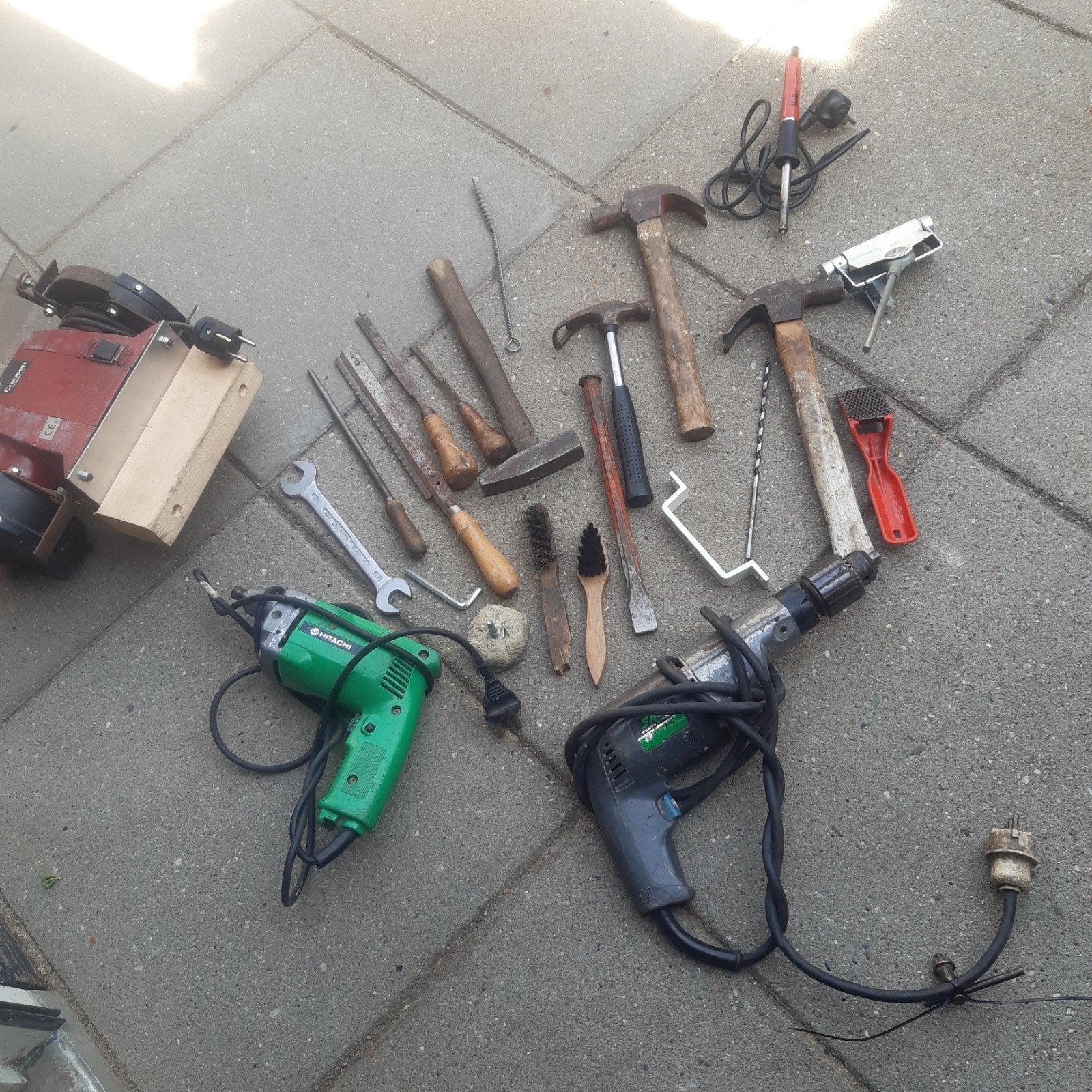 Grote partij gereedschap: boren, hamers, slijpmachine, Doe-het-zelf en Verbouw, Gereedschap | Handgereedschap, Ophalen, Gebruikt