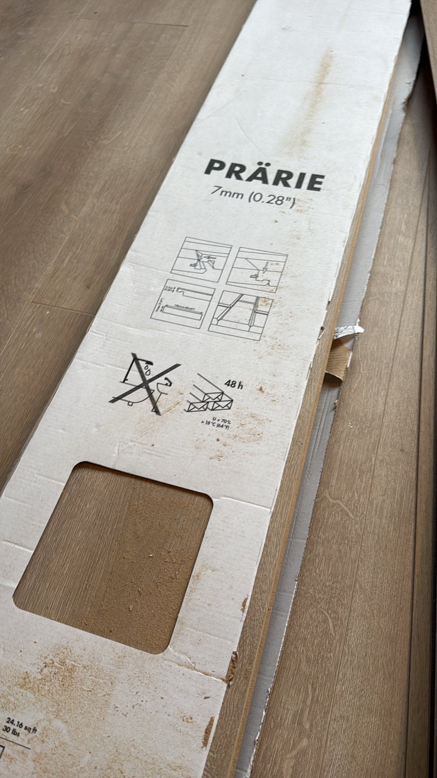 GEZOCHT: IKEA Prarie Laminaat Eikenpatroon Naturel, Ophalen, Gebruikt, Minder dan 5 m², Hout