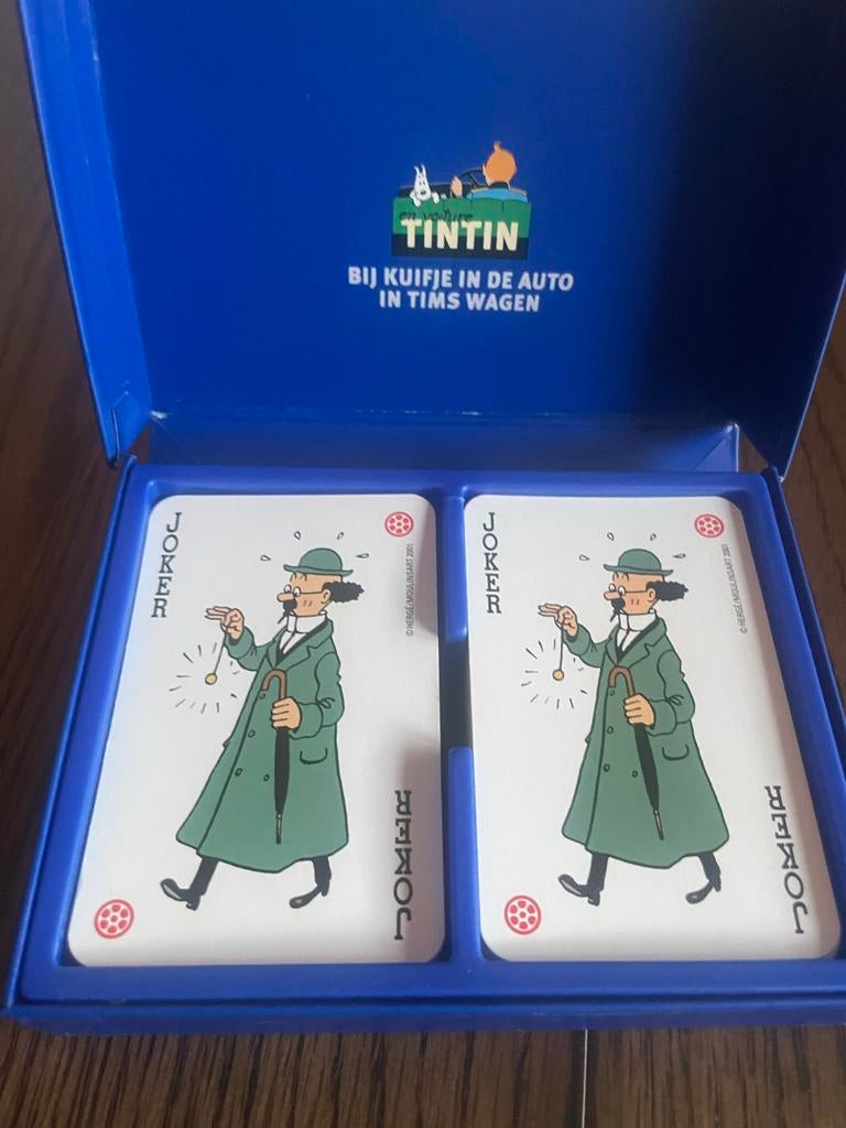 Kuifje Speelkaarten Set - Bij Kuifje in de Auto, Een of twee spelers, Ophalen of Verzenden, Zo goed als nieuw