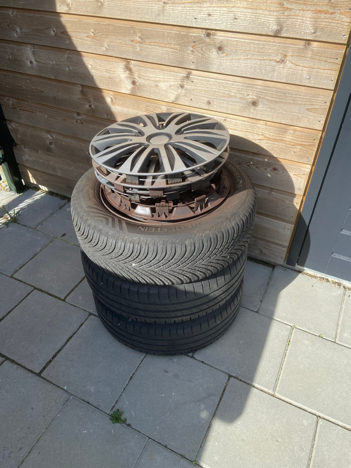Vredestein Quatrac All Season banden op stalen velgen, Ophalen of Verzenden, Gebruikt