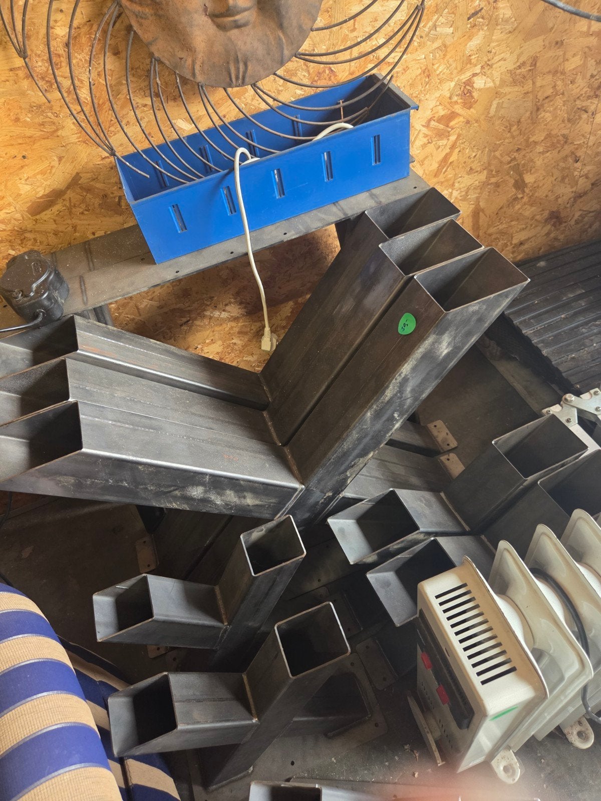 Stoere industriële stalen tafelpoten eettafel, salontafel, Ophalen, Rechthoekig, 50 tot 100 cm