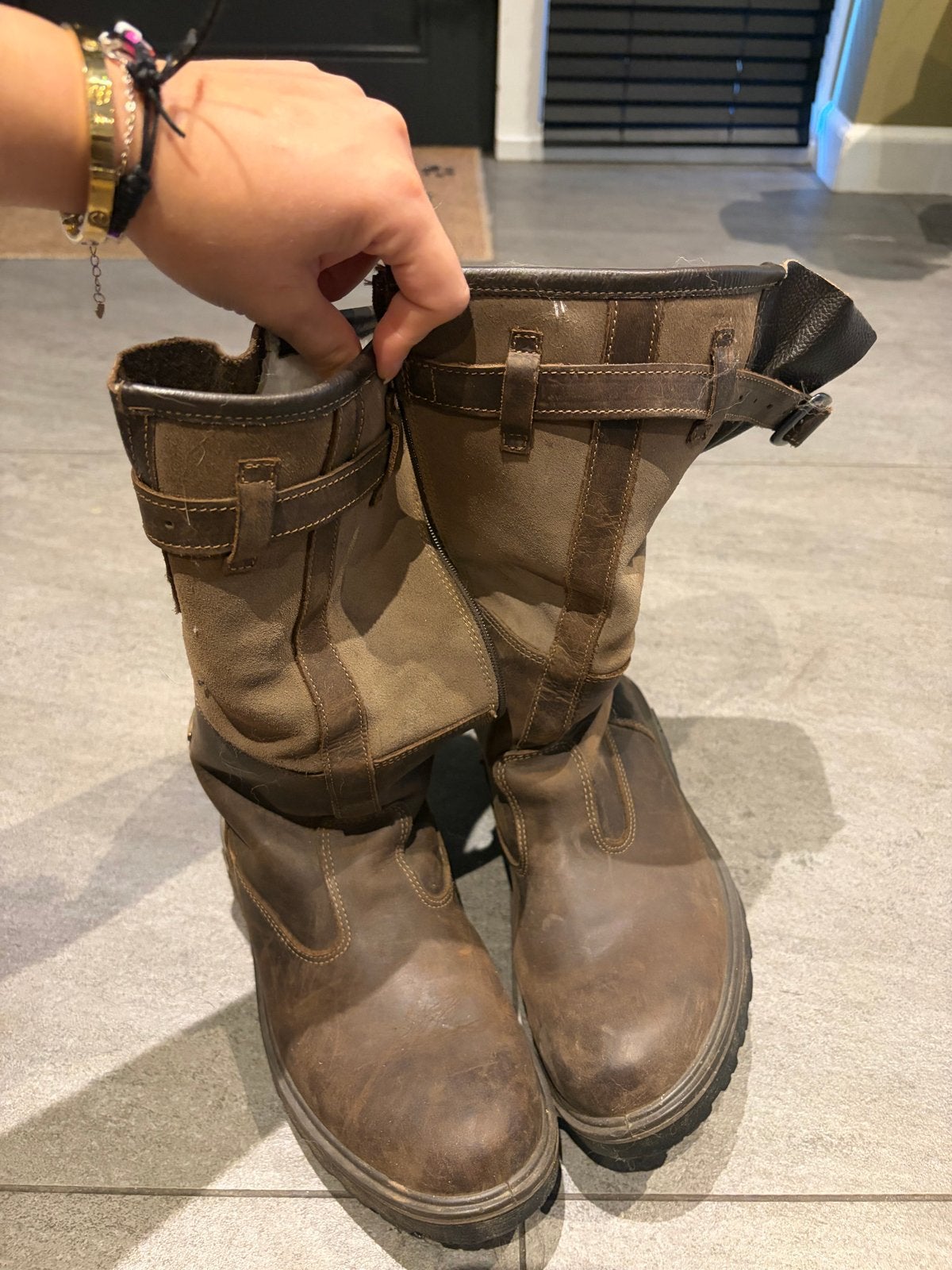 Grisport Highland laarzen maat 39 – bruin leer, Ophalen of Verzenden, Zo goed als nieuw, Bruin, Hoge laarzen