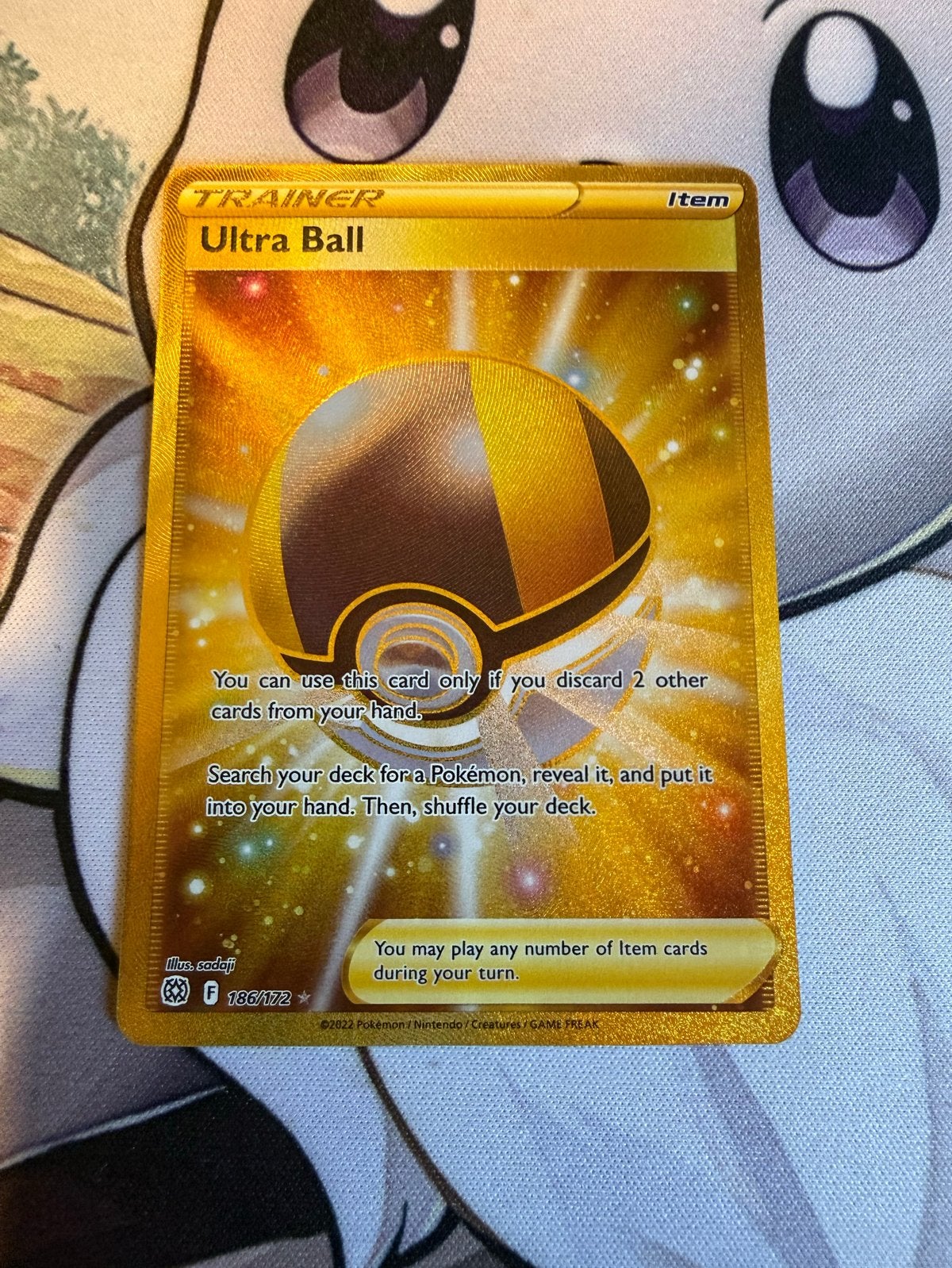 Ultra Ball Gold Secret Rare Pokémon Kaart, Ophalen of Verzenden, Nieuw, Losse kaart, Foil