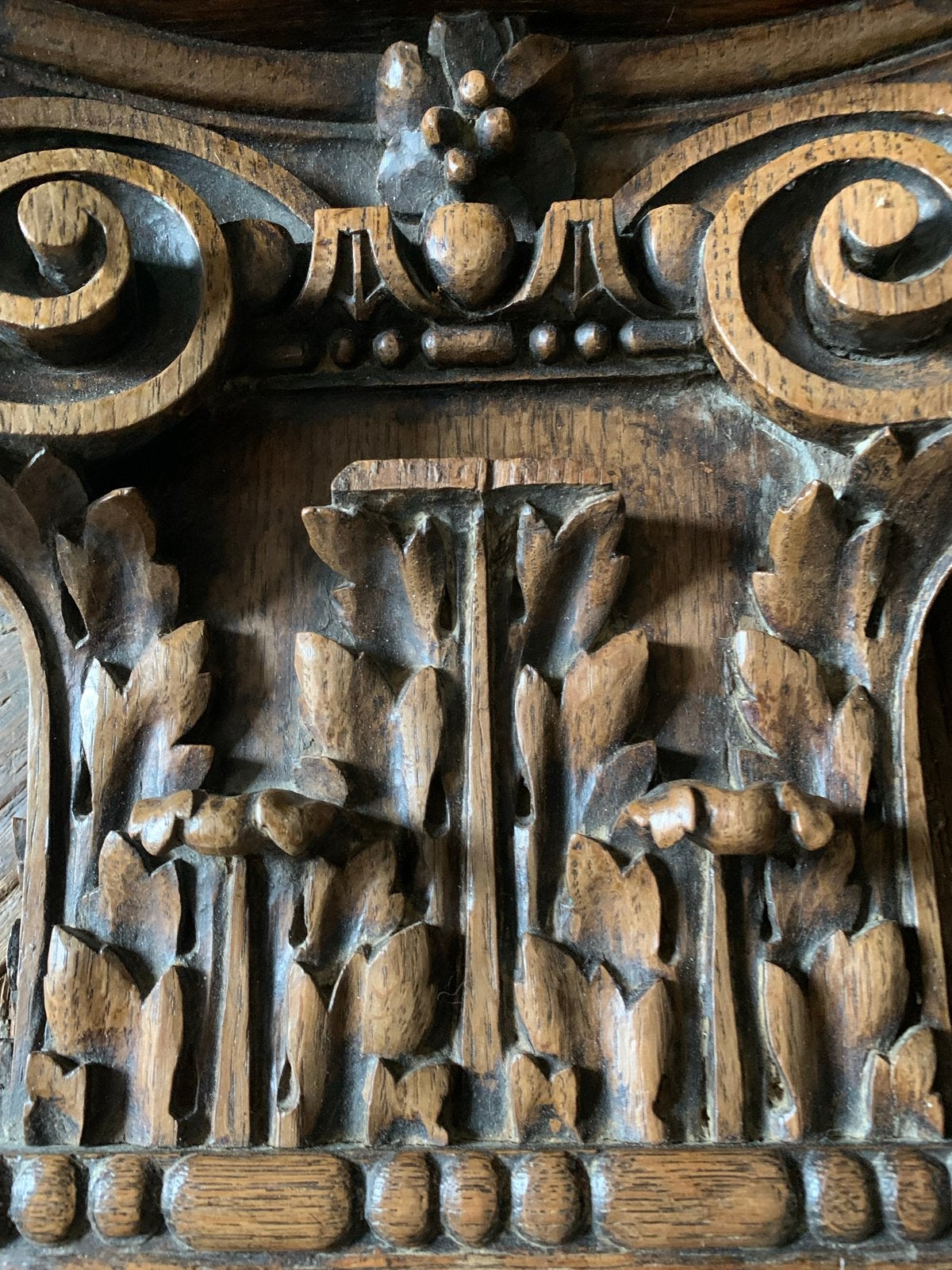 Antieke kerkelijke console, eikenhout, ca. 1850, Ophalen of Verzenden