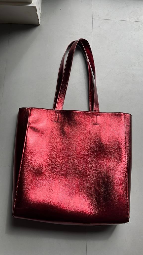 Shoeby tas Metallic rood, Ophalen of Verzenden, Zo goed als nieuw, Rood, Shopper