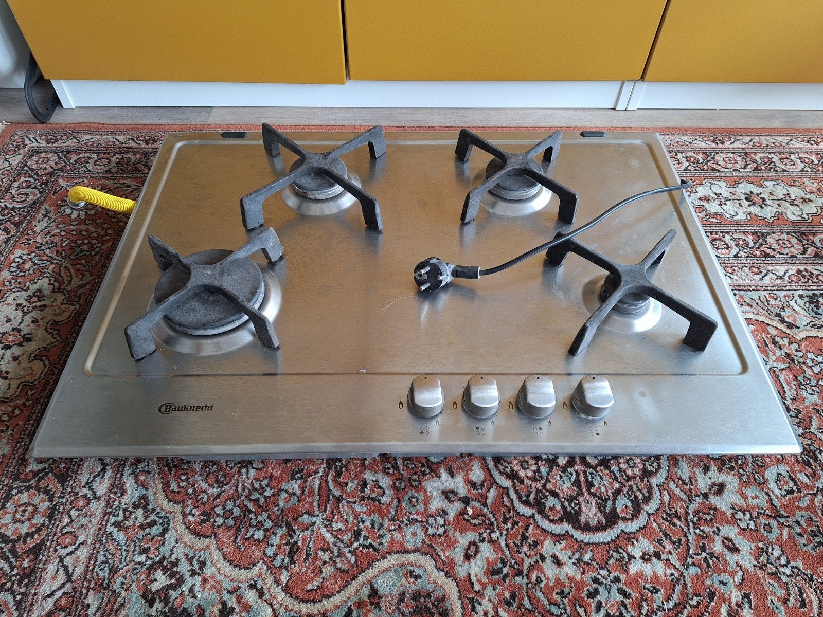 Bauknecht gaskookplaat 90 cm breed, past in 60 cm gat, Witgoed en Apparatuur, Kookplaten, Ophalen