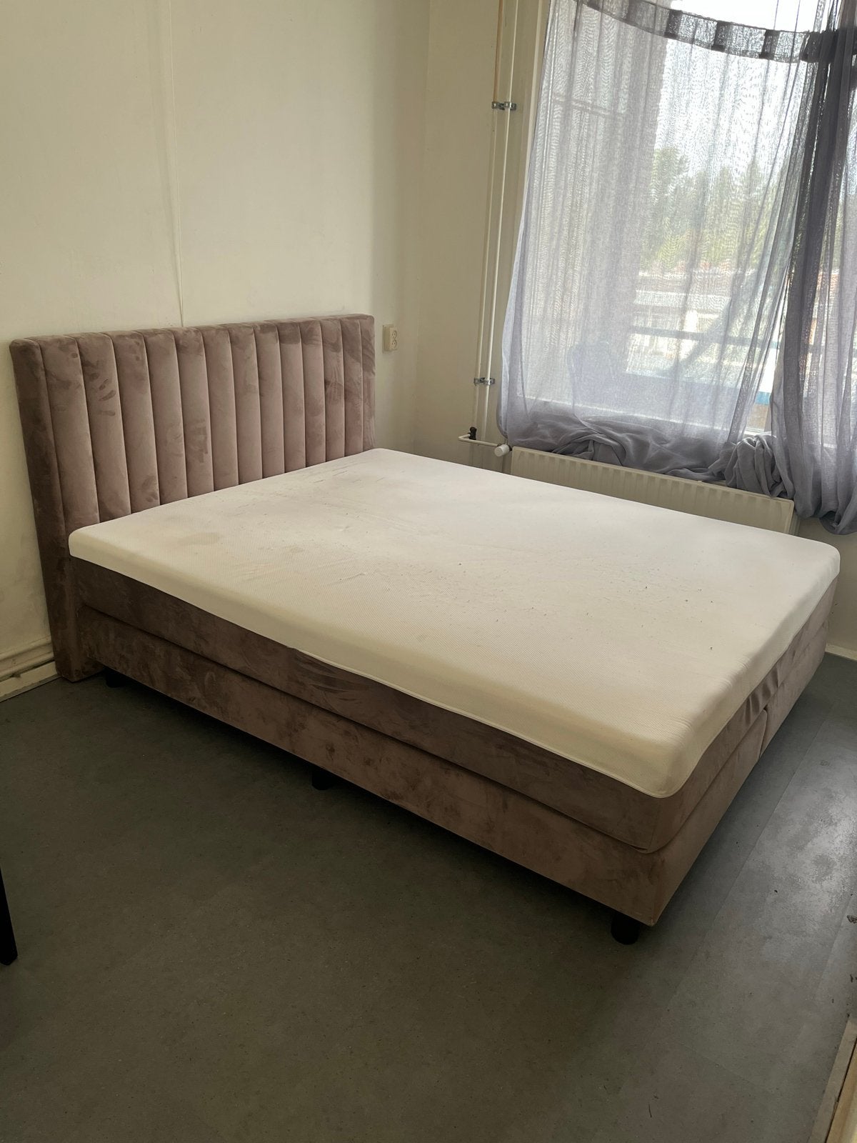 Tweepersoonsbed 160x200 cm - Goede staat, Ophalen, Gebruikt, Bruin, Tweepersoons