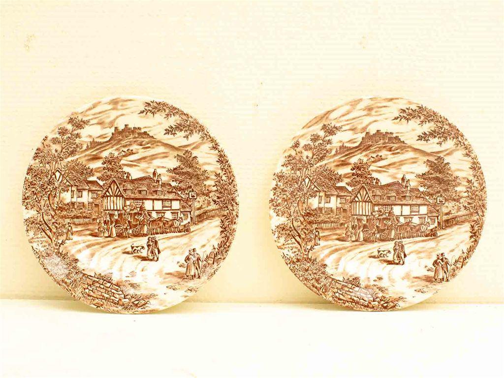 2 churchill borden 32161, Ophalen of Verzenden, Gebruikt, Aardewerk, Bord(en)