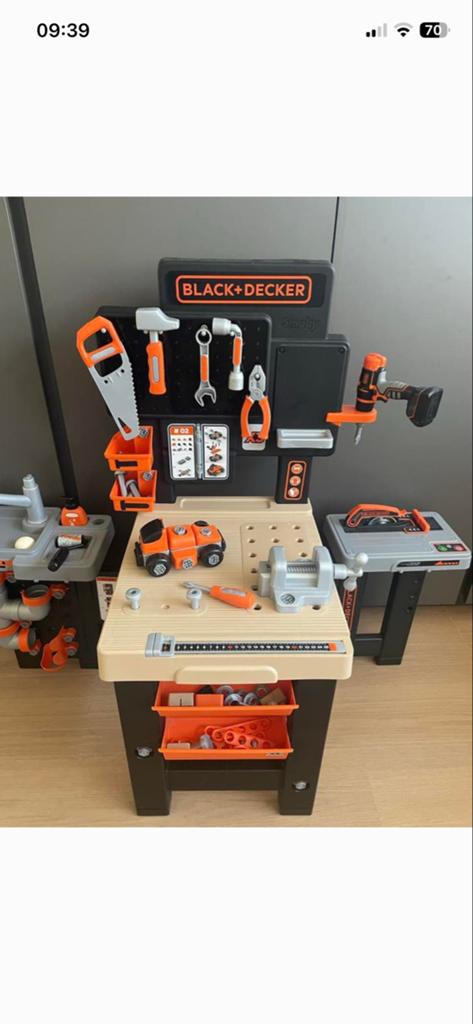 Smoby Black & Decker Mega Center Speelgoedwerkbank, Ophalen, Zo goed als nieuw, Jongen of Meisje