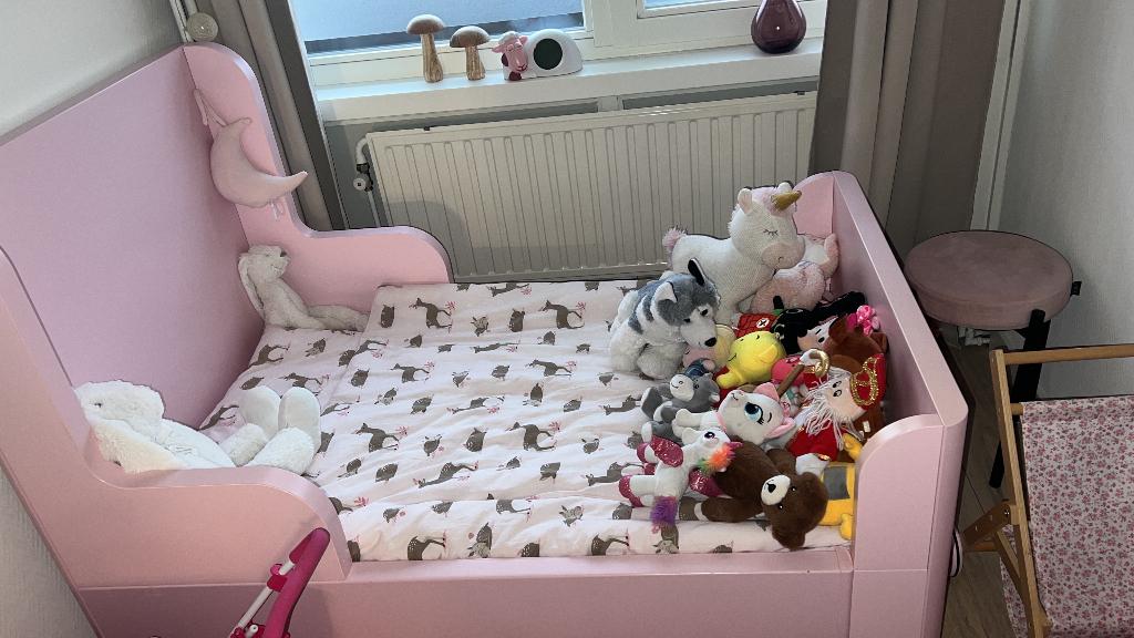 Meegroeibed, Ophalen, Zo goed als nieuw, 180 cm of meer, 70 tot 85 cm
