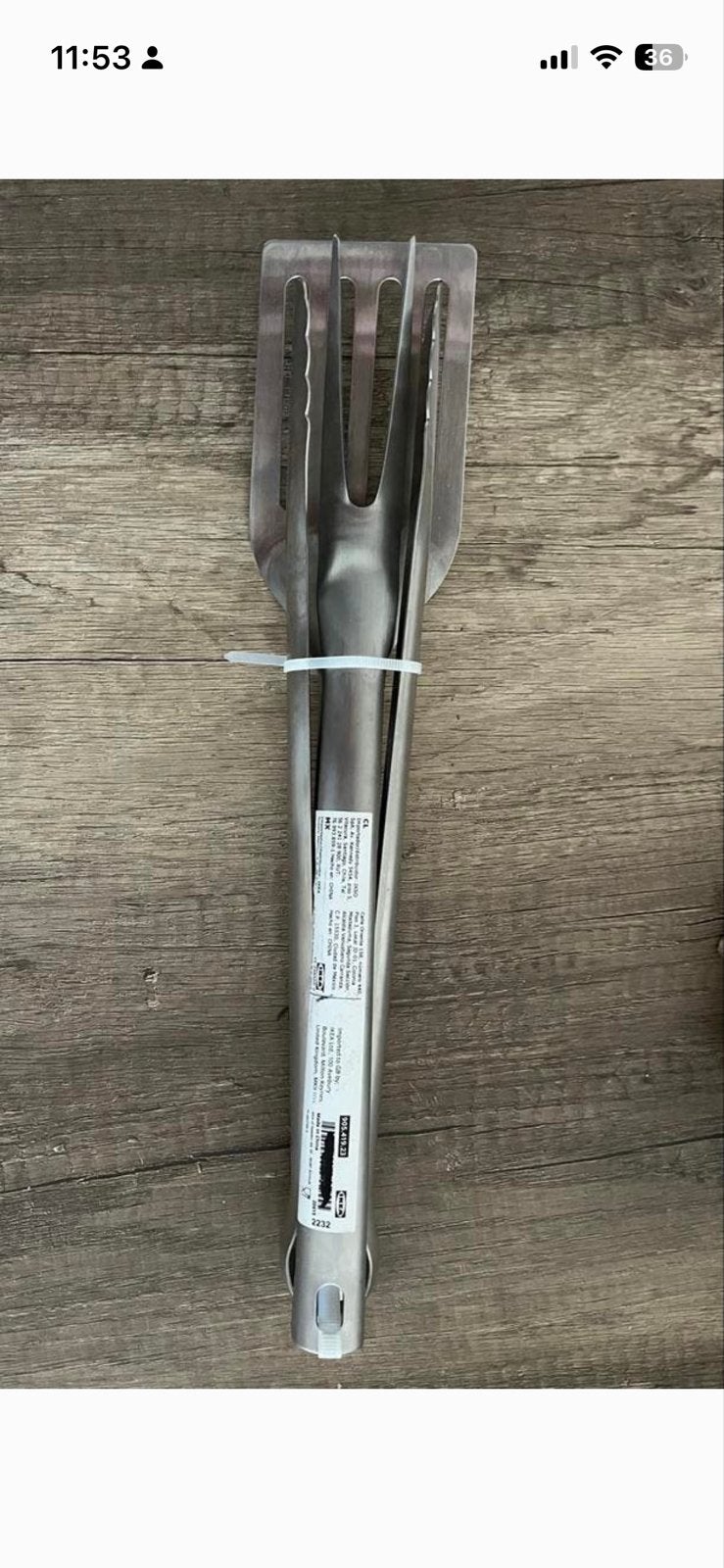 IKEA Grillbestek Set - Tang, Spatel en Vork, Tuin en Terras, Barbecue-accessoires, Nieuw, Ophalen