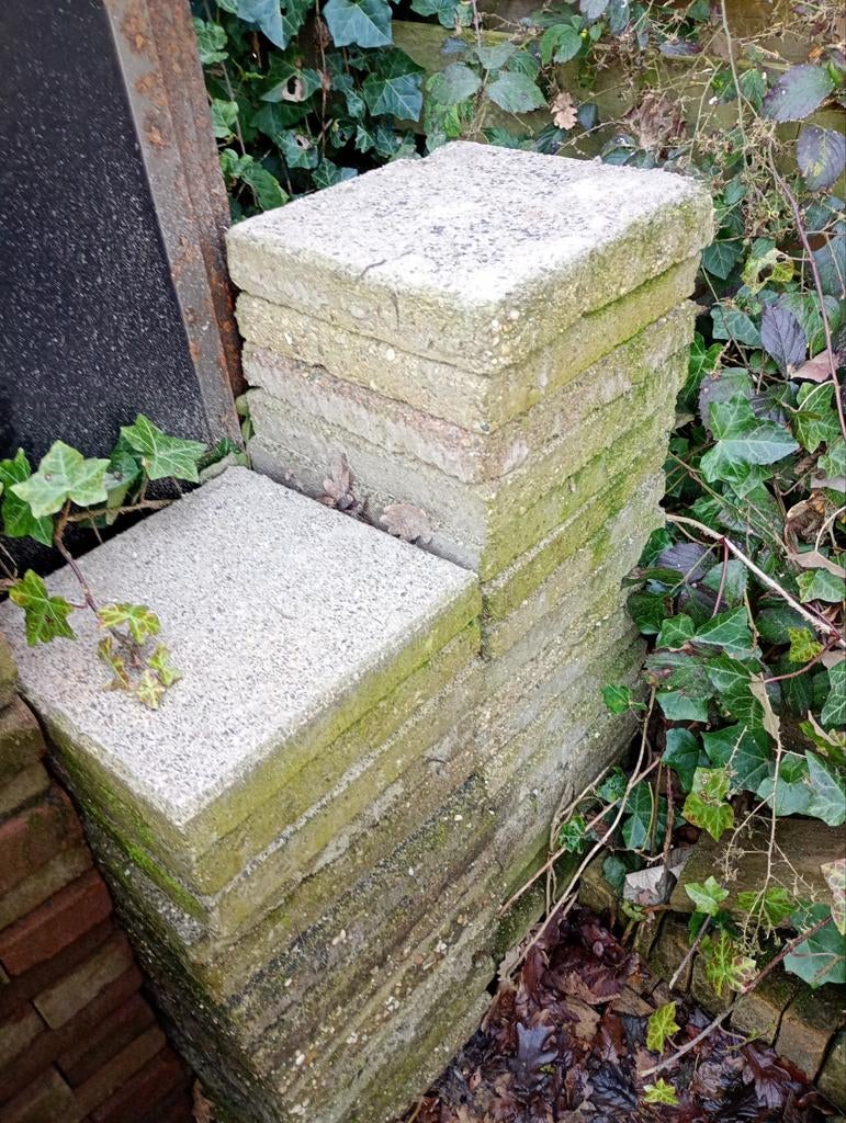 Tegels, Ophalen, Gebruikt, Beton, Terrastegels