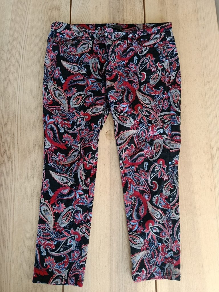Gedragen broek met paisley print, Bonprix, Meerkleurig, Maat 42/44 (L), Ophalen of Verzenden