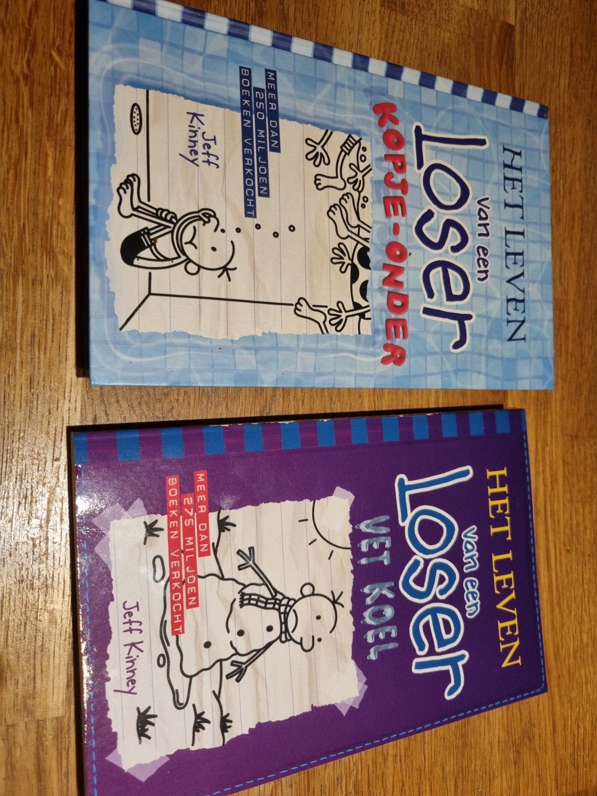 Het Leven van een Loser: Kopje-onder & Vet Koel (2 boeken), Boeken, Ophalen of Verzenden, Zo goed als nieuw, Jeff Kinney, Fictie