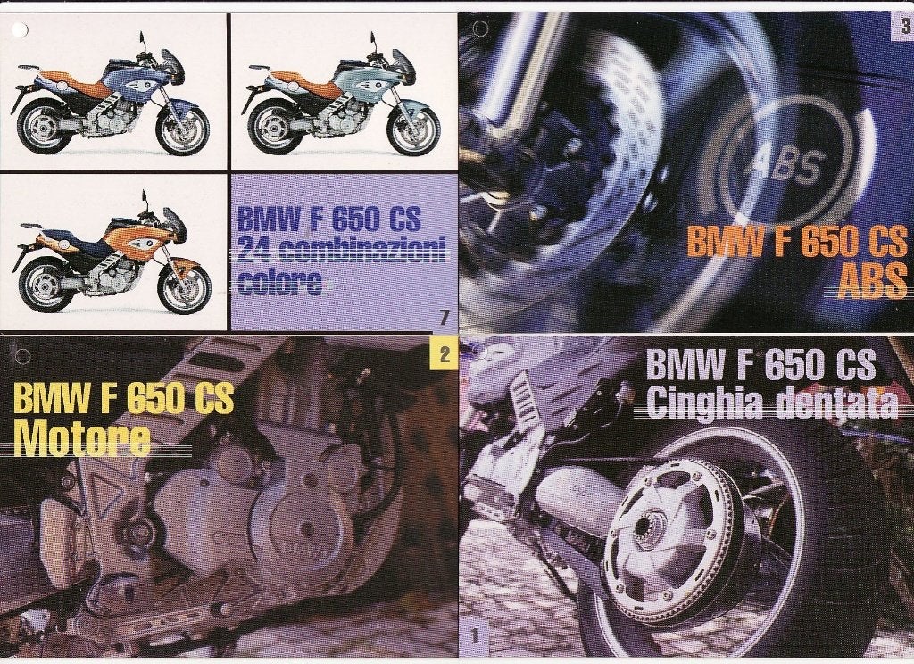 BMW motoren type f 650 cs 4 Italiaanse kaarten serie 2., Ophalen, Nieuw, Motoren