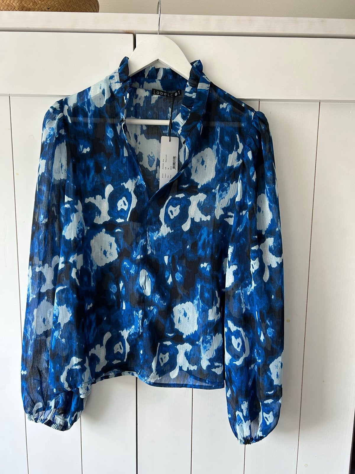 Nieuwe Label DOT blouse - Blauw multi - Maat 38, Ophalen of Verzenden, Nieuw, Maat 38/40 (M), Blauw