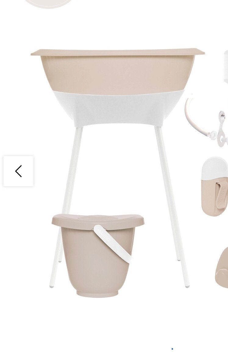 Babybadje met standaard, badverkleiner, thermometer en emmer, Kinderen en Baby's, Badjes en Verzorging, Ophalen of Verzenden