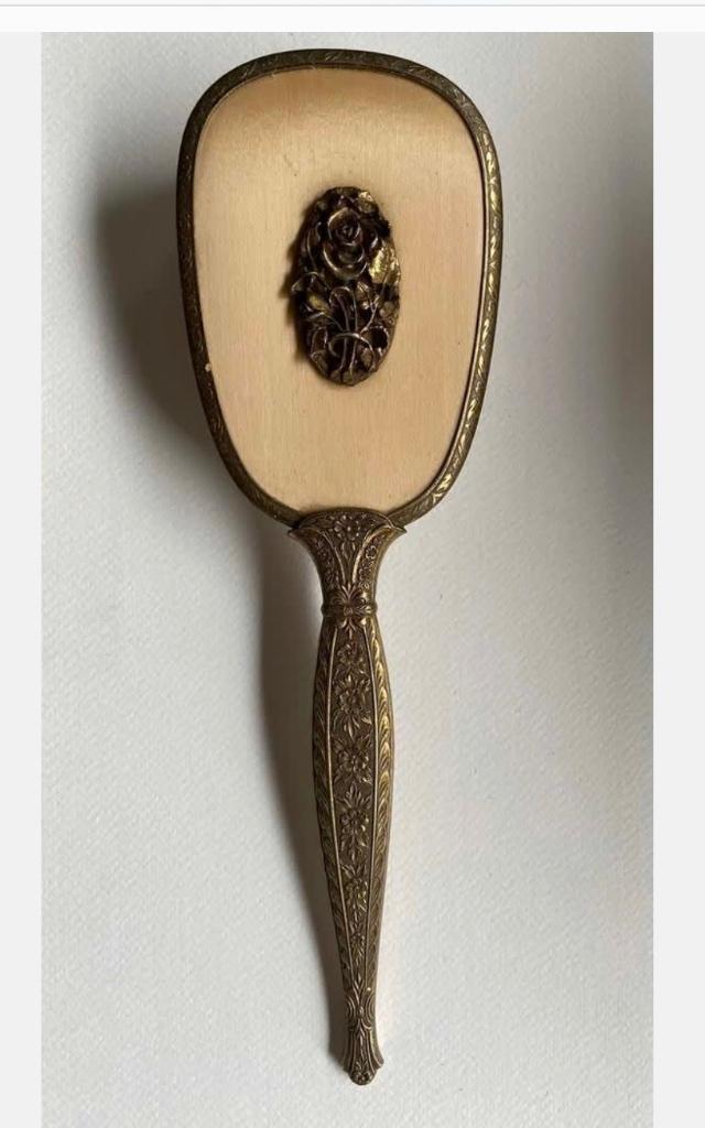 Messing antieke hand borstel 26 cm, Ophalen of Verzenden, Ovaal, Minder dan 50 cm
