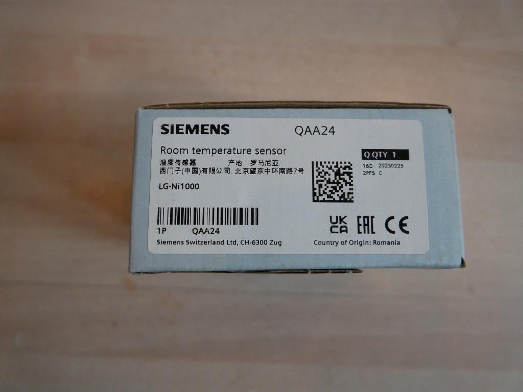 Siemens QAA24 Ruimtetemperatuuropnemer, Ophalen of Verzenden, Nieuw